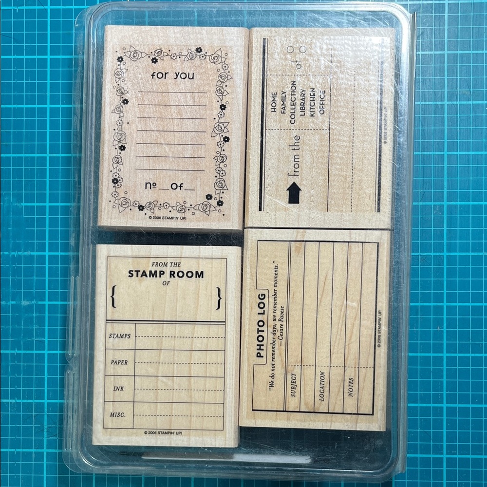 Stampin' Up! Decorative Wooden Rubber Stamp Set - Open for Trade